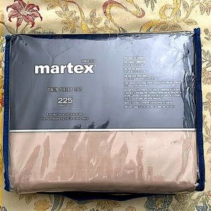 Martex Solids Twin Sheet Set Khaki NWT